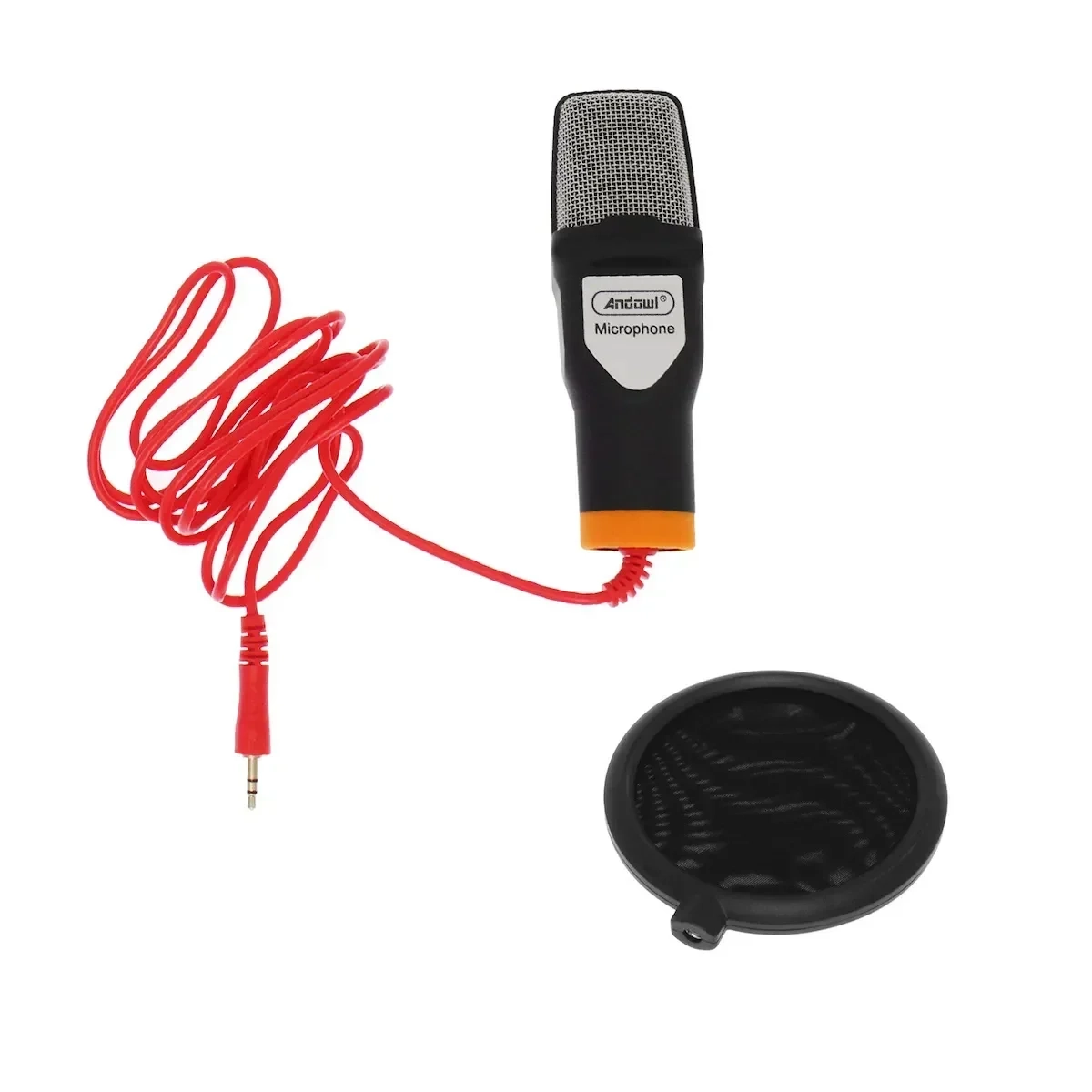 Andowl Εξωτερική Επαγγελματική Κάρτα Ήχου Q-MIC580 Andowl 3.5mm / USB Microphone Soundcard Set - Image 3