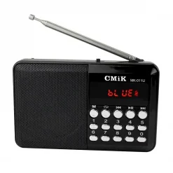 CMIK MK-011 Φορητό Ραδιόφωνο Επαναφορτιζόμενο με USB Μαύρο