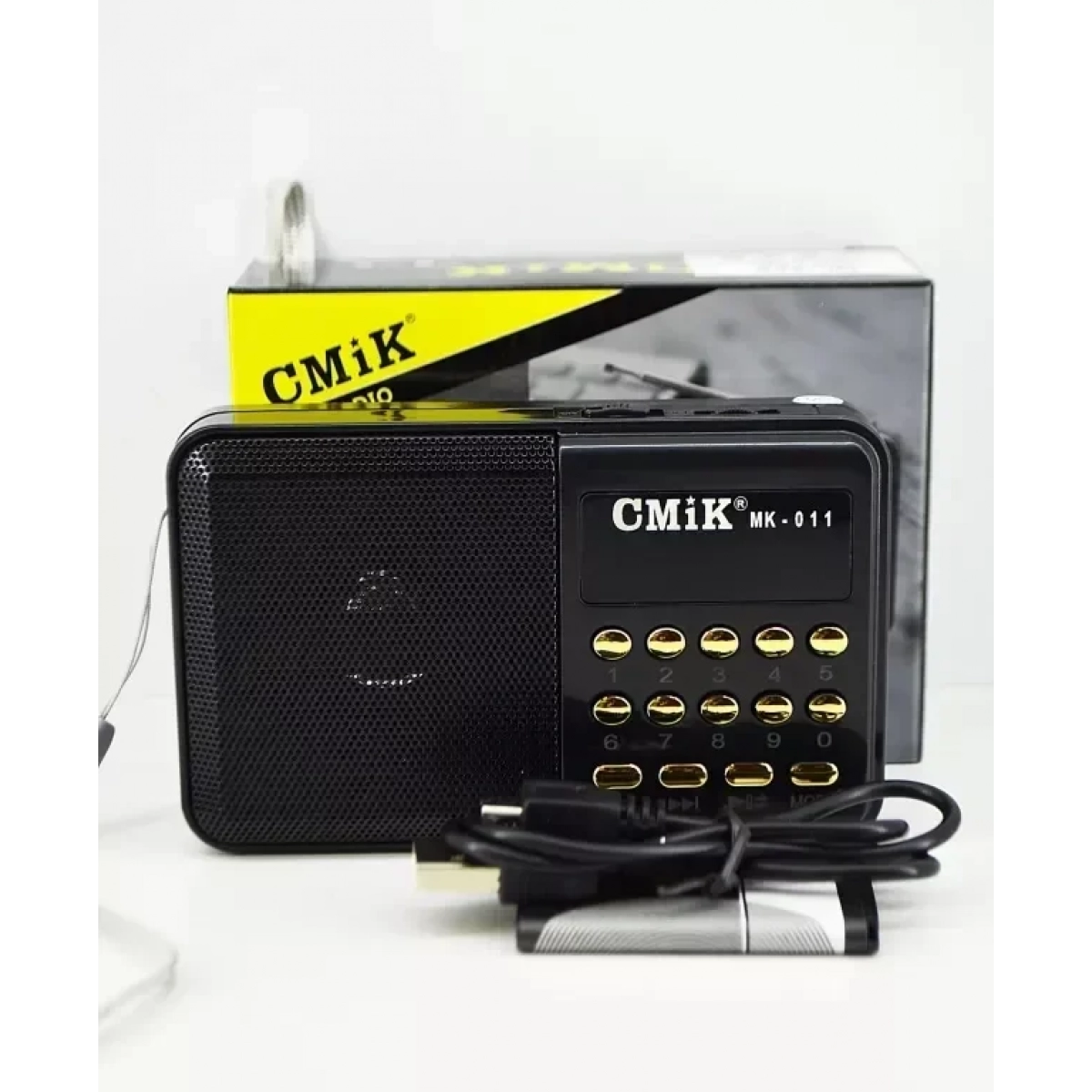 CMIK MK-011 Φορητό Ραδιόφωνο Επαναφορτιζόμενο με USB Μαύρο - Image 2