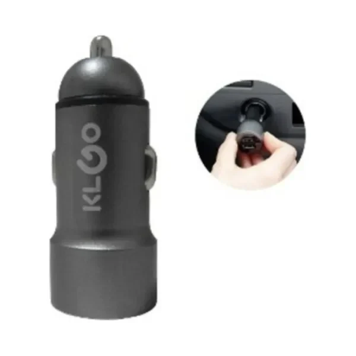 KLGO Φορτιστής Αυτοκινήτου Ασημί TC-03 3.4A με Θύρες: 2xUSB