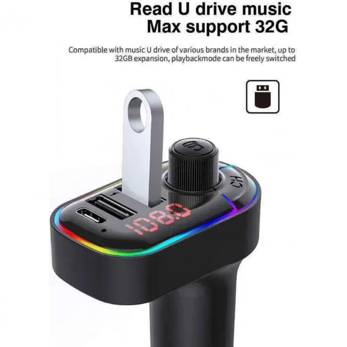 FM Transmitter MP3 C12 με USB 882818