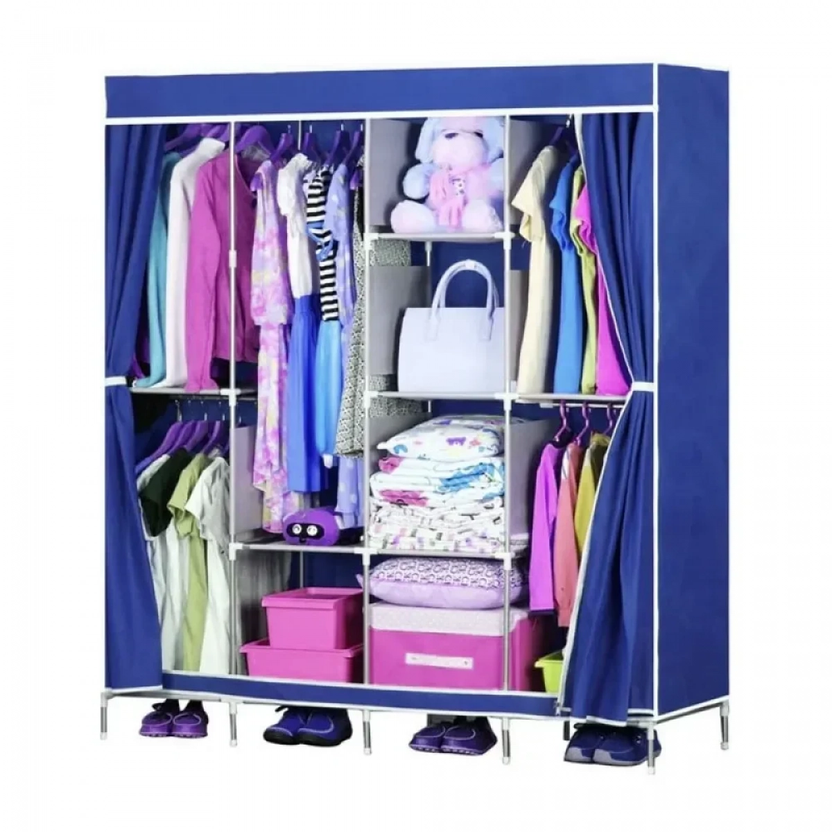 https://gforgadget.gr/shop/yfasmatini-ntoulapa-me-fermouar-kai-rafia-se-ble-chroma-130x45x175cm-hod-hcx-88130-blue-oem/