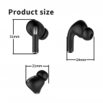 i3 Pro In-ear Bluetooth Handsfree Μαύρο
