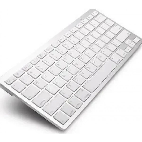 Weibo WB-8022 Ασύρματο Bluetooth Πληκτρολόγιο Αγγλικό US Λευκό