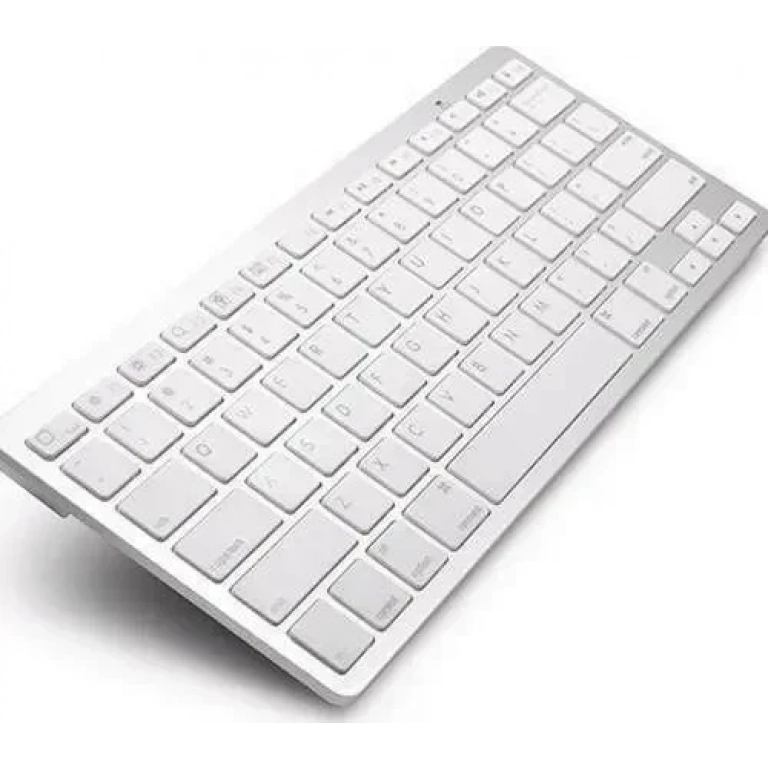 Weibo WB-8022 Ασύρματο Bluetooth Πληκτρολόγιο Αγγλικό US Λευκό