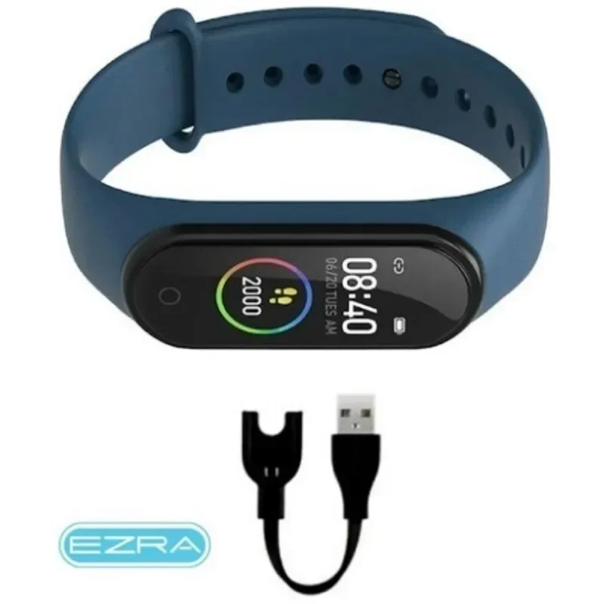 Smart Band Activity Tracker Έξυπνο βραχιόλι Bluetooth με Παλμογράφο Ezra SW12 Μπλε