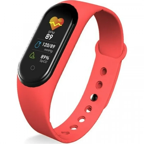 Smart Band Activity Tracker Έξυπνο βραχιόλι Bluetooth με Παλμογράφο Ezra SW12 Κόκκινο