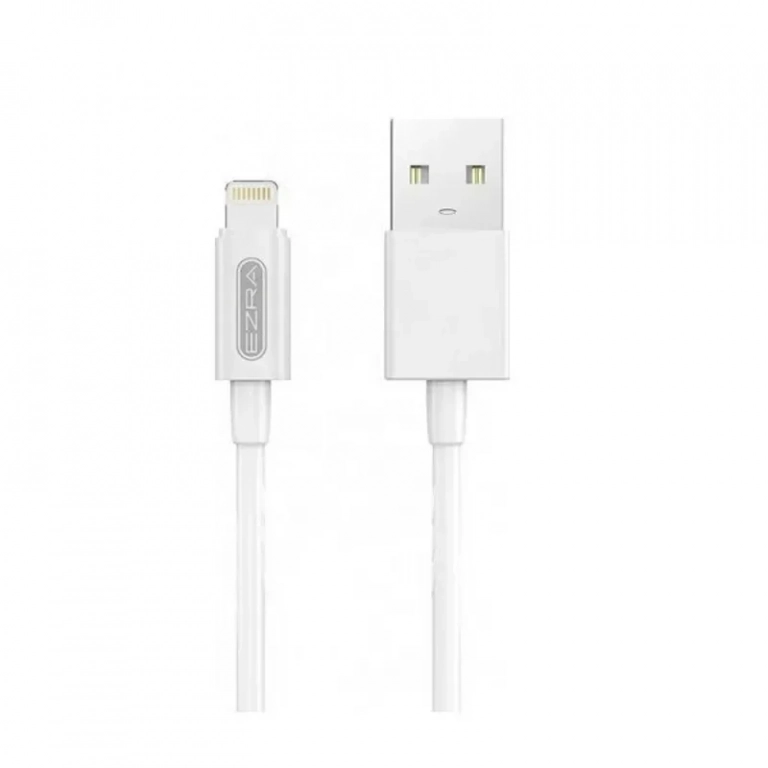 Καλώδιο Φόρτισης και Μεταφοράς Δεδομένων 1m USB σε Lightning 2.1A Ezra DC21 Λευκό