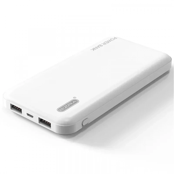 Power bank 10000mAh με δύο θύρες USB-A Ezra PB15 λευκό