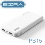 Power bank 10000mAh με δύο θύρες USB-A Ezra PB15 λευκό