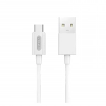 Καλώδιο φόρτισης και μεταφοράς δεδομένων 2m USB 2.0 σε TYPE-C Ezra DC-128 Λευκό - Image 2