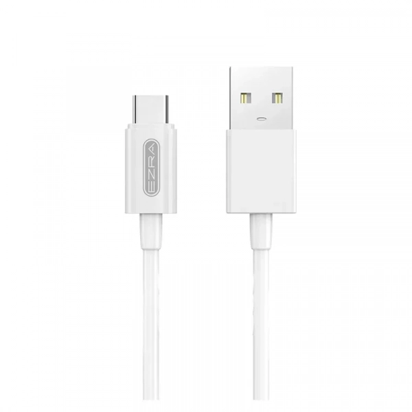 Καλώδιο φόρτησης και μεταφοράς δεδομένων 2m USB 2.0 σε TYPE-C Ezra DC-128 Λευκό
