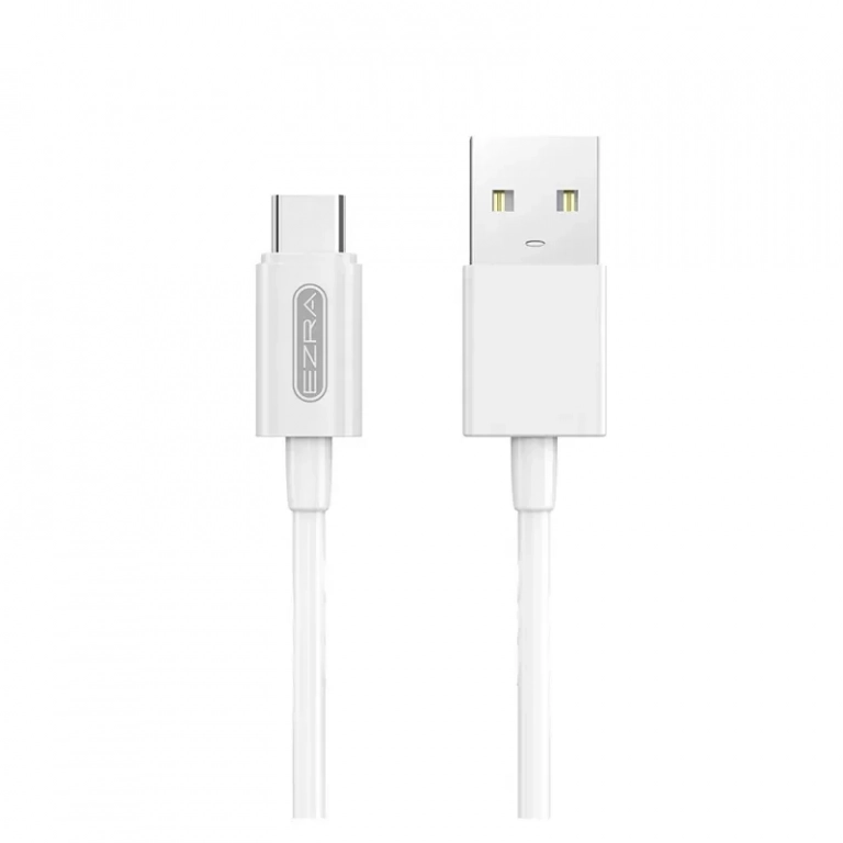 Καλώδιο φόρτησης και μεταφοράς δεδομένων 2m USB 2.0 σε TYPE-C Ezra DC-128 Λευκό