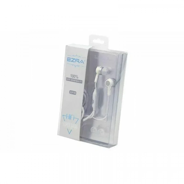 Ενσύρματα Ακουστικά Earbuds Handsfree με Βύσμα 3.5mm EZRA EP19 Λευκά