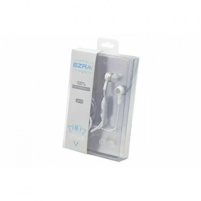 Ενσύρματα Ακουστικά Earbuds Handsfree με Βύσμα 3.5mm EZRA EP19 Λευκά