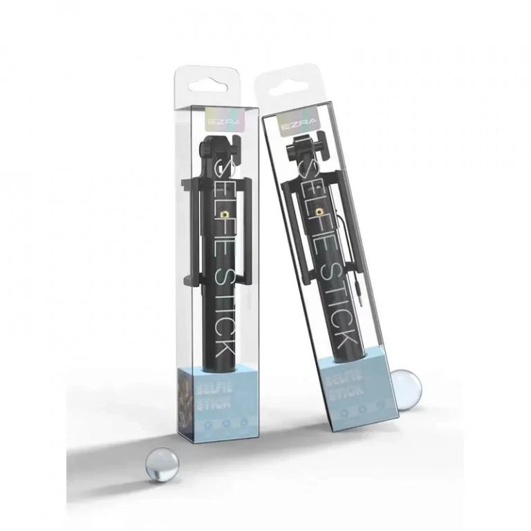 Εύκαμπτο Selfie Stick για κινητά τηλέφωνα με βύσμα 3.5mm ST18 EZRA μαύρο