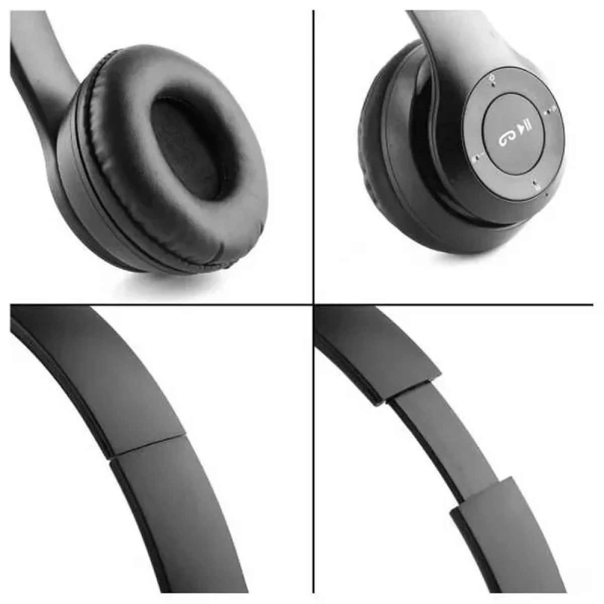 Ασύρματα/Ενσύρματα bluetouth over ear ακουστικά με 6 ώρες λειτουργίας Ezra BW18 Μαύρο - Image 3
