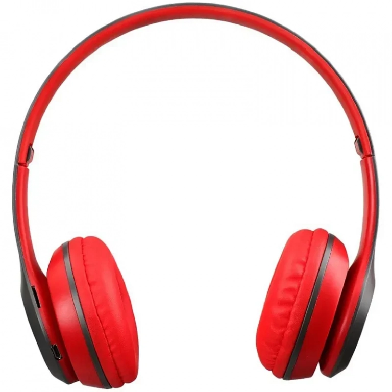 Ασύρματα/Ενσύρματα bluetouth over ear ακουστικά με 6 ώρες λειτουργίας Ezra BW18 Κόκκινο