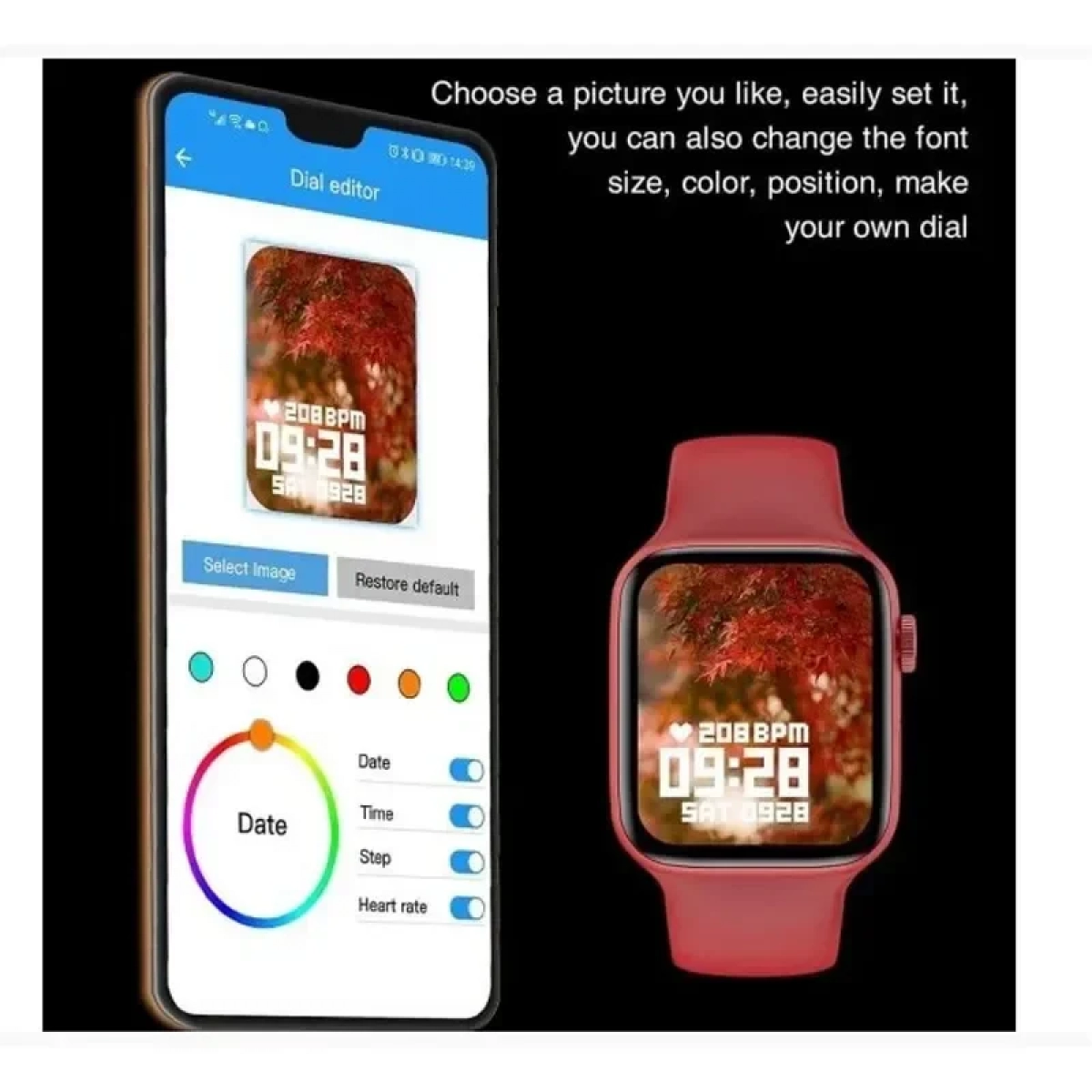 Smartwatch (έξυπνο ρολόι) με οθόνη αφής και παλμογράφο Esdras SW31 Μαύρο