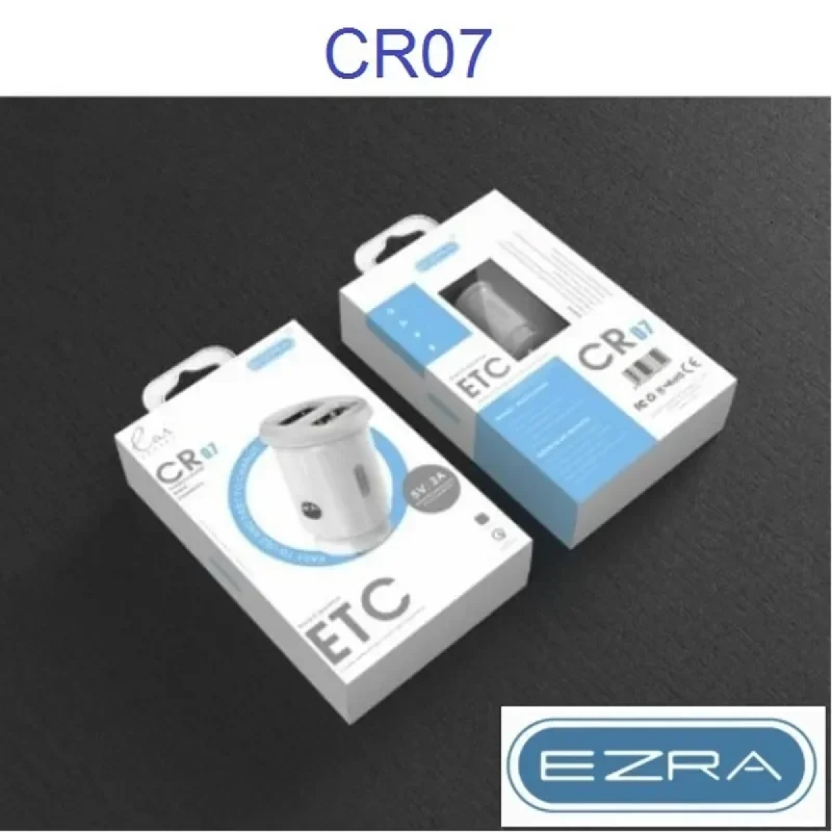 Φορτιστής αναπτήρα αυτοκινήτου 5V 2.1A με 2 θύρες usb Ezra CR07 Λευκό