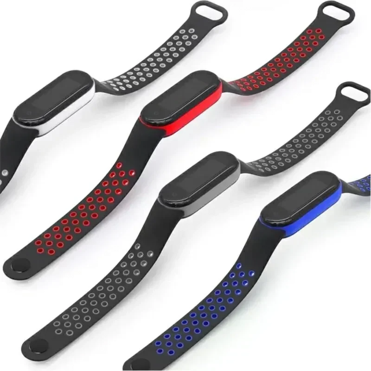 Ψηφιακό ρολόι (smart watch) με οθόνη αφής LED χρώματος μαύρο-γαλάζιο Ezra SW45