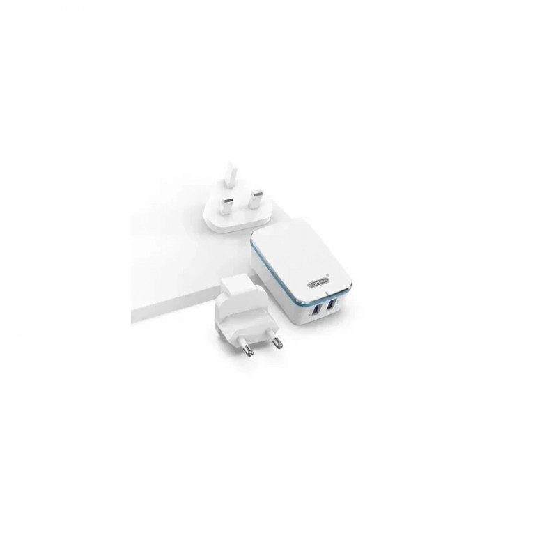 Παγκόσμιος Ταξιδιωτικός USB Φορτιστής Πρίζας 2.1A Ezra HC18 Άσπρος