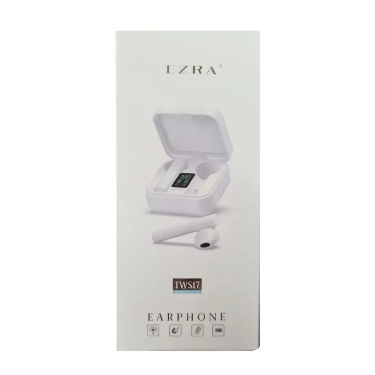 Ασύρματα Ακουστικά Bluetooth με Βάση Φόρτισης Ezra TWS17 Λευκό