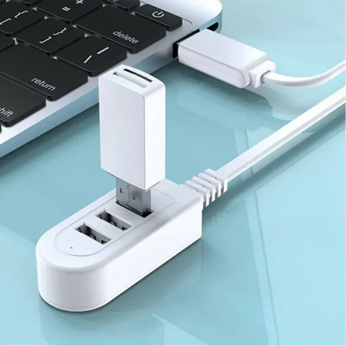 Hub 3 Θυρών USB 2.0 με σύνδεση USB-A χρώματος λευκό Ezra UH03
