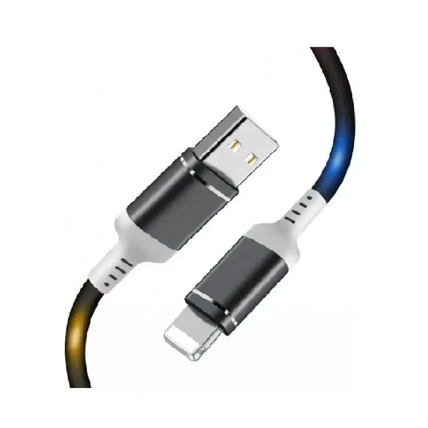 Καλώδιο Ezra DC-04 LED USB to Lightning Μαύρο 1m