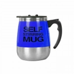 Μεταλλική Κούπα Αυτόματης Ανάμιξης 450ml με το Πάτημα Ενός Κουμπιού - Μπλε