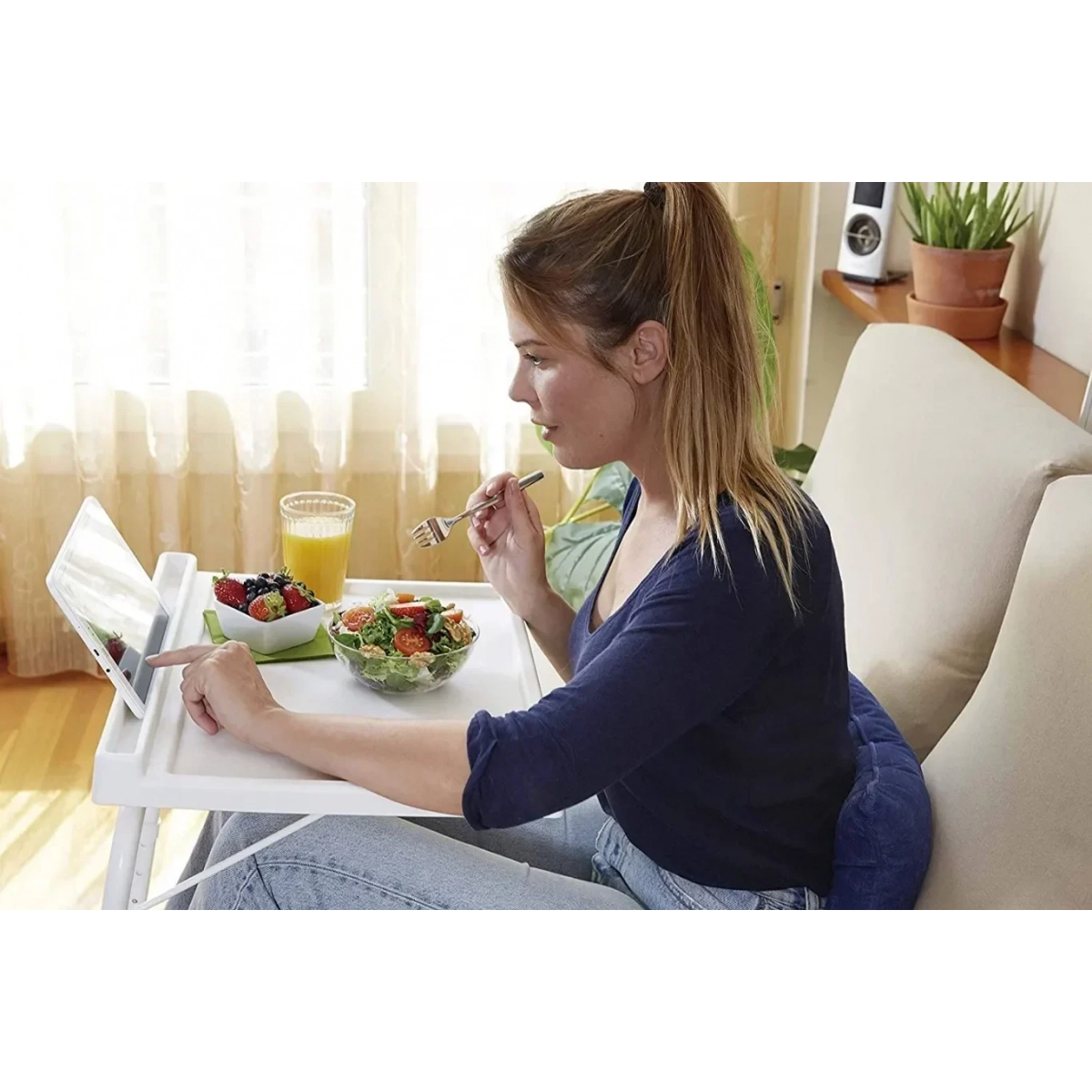Mesa Express Τραπεζάκι για Laptop Λευκό - Image 3