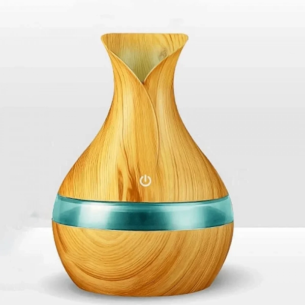 Ultrasonic HOLDMAY 300ml Mini Usb Humidifier 7 led colour (KP-1588) Υγραντήρας Υπερήχων - Συσκευή Αρωματοθεραπείας σε ανοιχτό καφέ