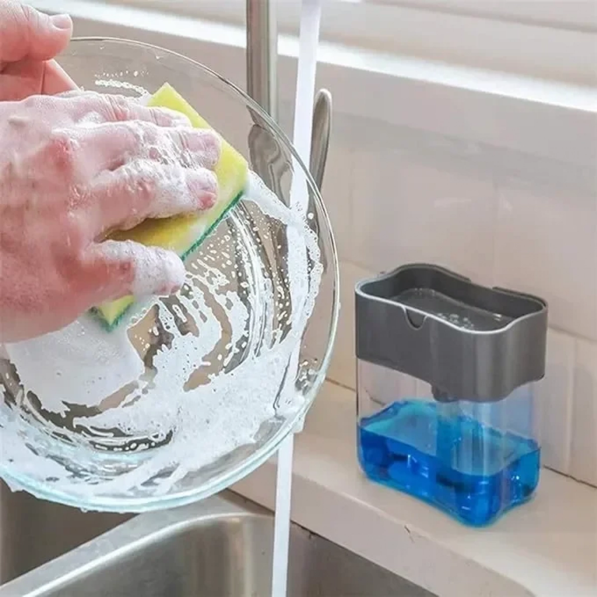 Caddy Dispenser Κουζίνας Πλαστικό Διάφανο