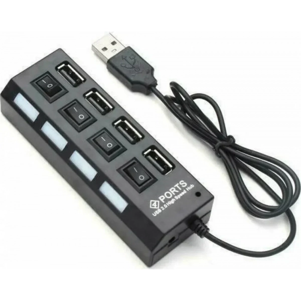 Andowl Q-H4 USB 2.0 Hub 4 Θυρών με σύνδεση USB-A