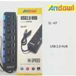 Andowl Q-H7 USB 2.0 Hub 7 Θυρών με σύνδεση USB-A - Image 2