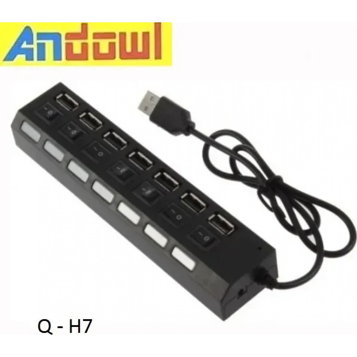 Andowl Q-H7 USB 2.0 Hub 7 Θυρών με σύνδεση USB-A - Image 3