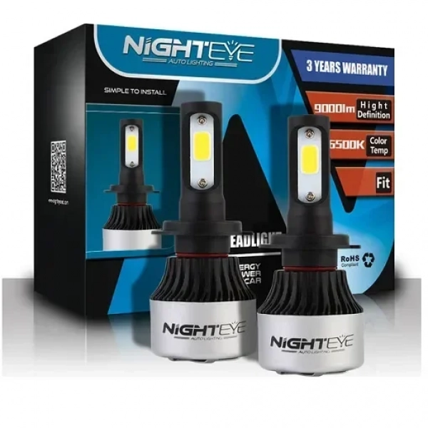 NIGHTEYE λάμπες led 9000lm 6500k h7 a315-S2 72w 2τμχ