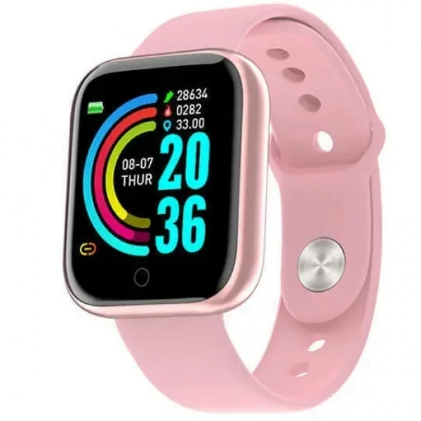 D20 Smartwatch με Παλμογράφο (Ροζ)