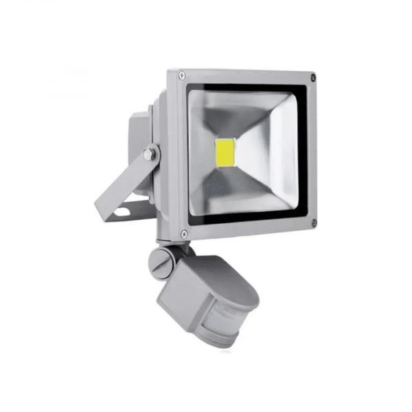 Προβολέας LED 20W με Αισθητήρα Κίνησης IP65 1800 LΜ (Ψυχρο λευκο)