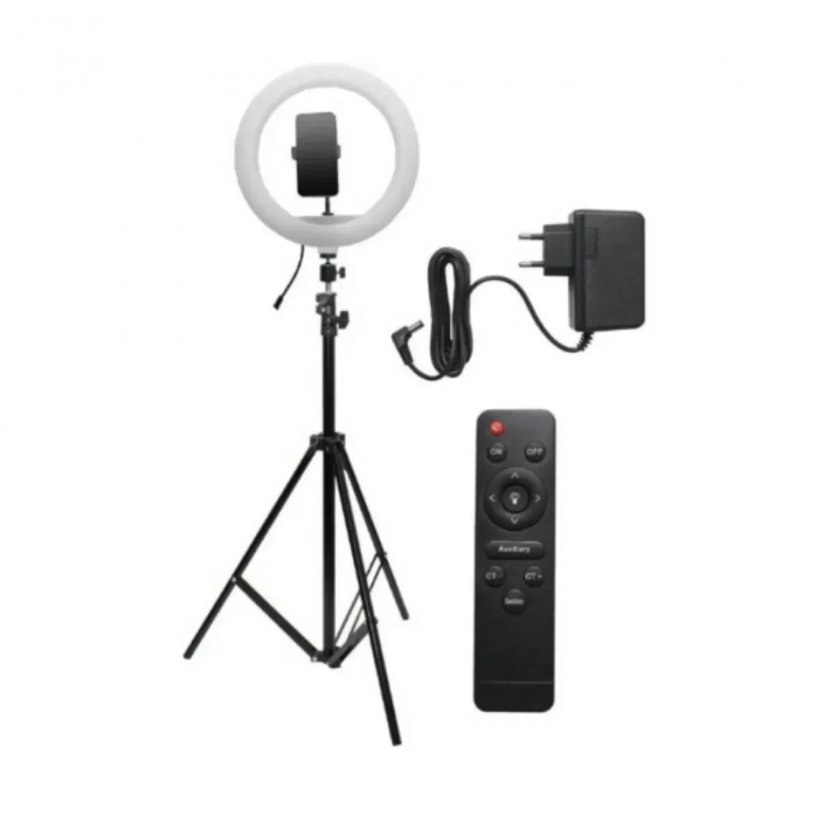 Ring Light YQ-320A 30cm 3200-5600K με Τρίποδο Δαπέδου και Βάση για Κινητό - Image 2
