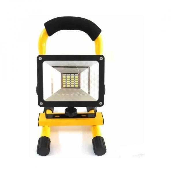 Φορητός Προβολέας LED 30W Υψηλής Φωτεινότητας 2400LM σε Κίτρινο χρώμα με λαβή, W804