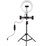 Puluz Ring Light PKT3053B 26cm με Τρίποδο και Βάση για κινητό
