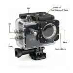 Αδιάβροχη Κάμερα Δράσης FHD 1080p Με Οθόνη 2in - Action Camera Με Πλήρη Αξεσουάρ SJ2200 Silver ΟΕΜ