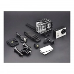 Αδιάβροχη Κάμερα Δράσης FHD 1080p Με Οθόνη 2in - Action Camera Με Πλήρη Αξεσουάρ SJ2200 Silver ΟΕΜ
