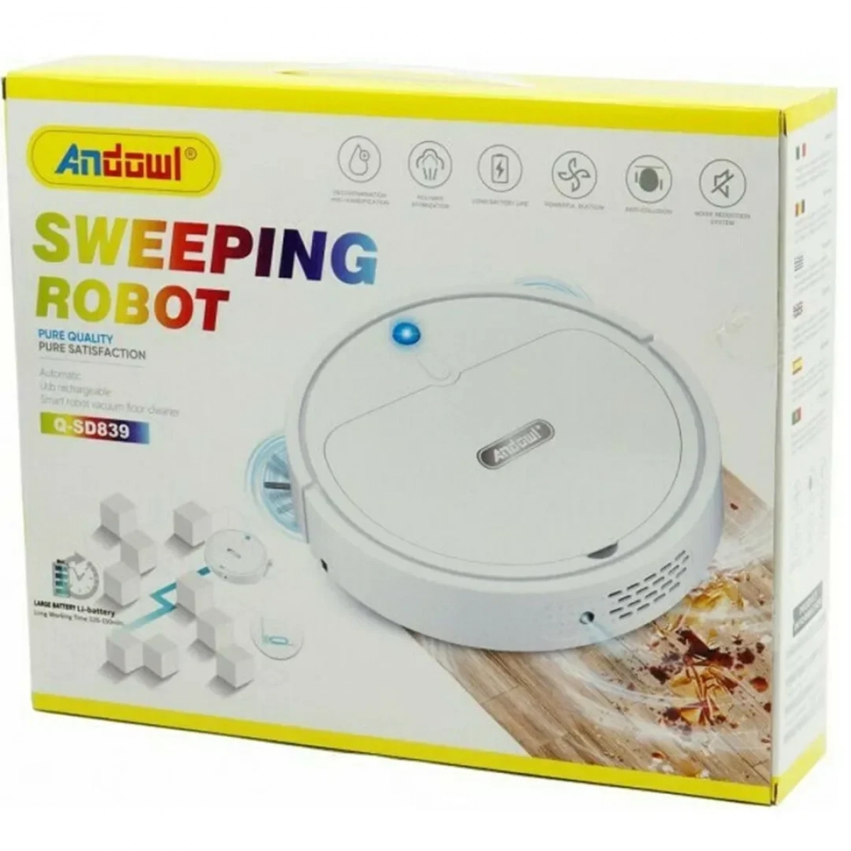 Andowl Έξυπνο Σκουπάκι Ρομπότ Q-SD839