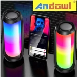 Επαναφορτιζόμενο φορητό ασύρματο ηχείο Bluetooth 360° lightshow Q-YX6680 ANDOWL