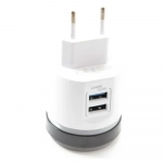 Ezra HC28 Φορτιστής Χωρίς Καλώδιο με 2 Θύρες USB-A 12W Λευκός - Photo3