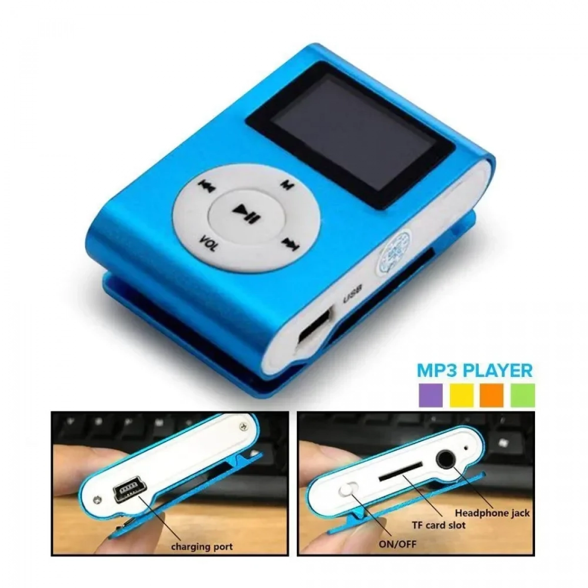 Ezra MP3-2 MP3 Player (32GB) με Οθόνη LCD Μπλε - Photo3