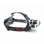 Φωτάκι Κεφαλής High Power Headlamp 3x Led Light CREE T6 1015 Μαύρο