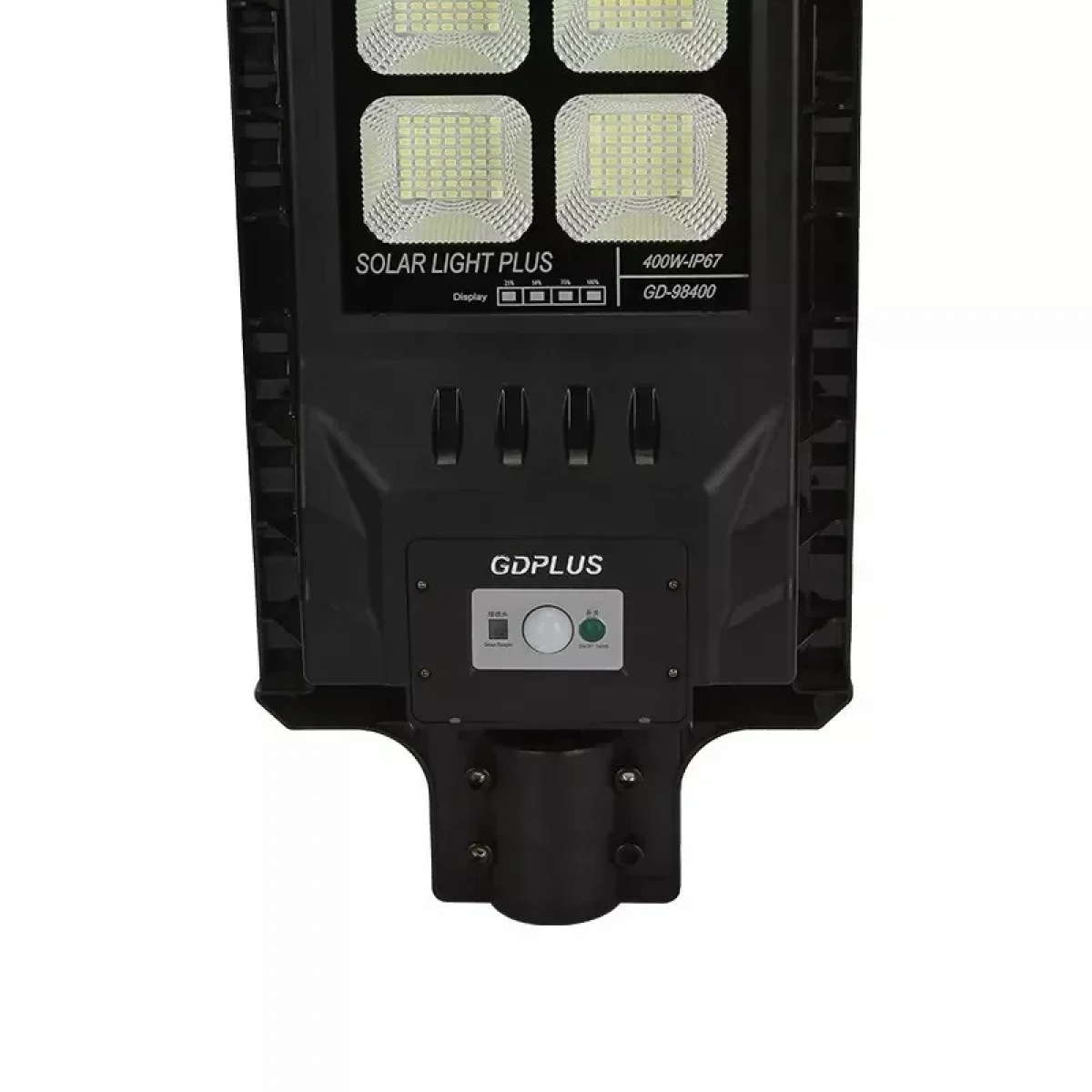 GD-98400 Ηλιακό Φωτιστικό Δρόμου με Ανιχνευτή Κίνησης και Τηλεχειριστήριο σε Μαύρο Χρώμα 41429